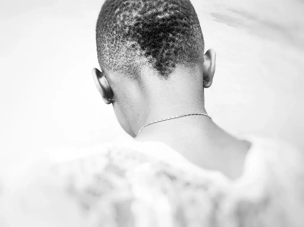 Braids: Bald hair style back view