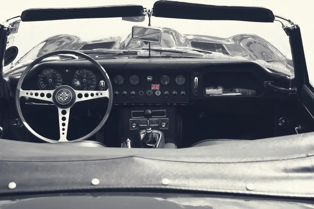 Interior cleaning: Car interior, steering wheel photo